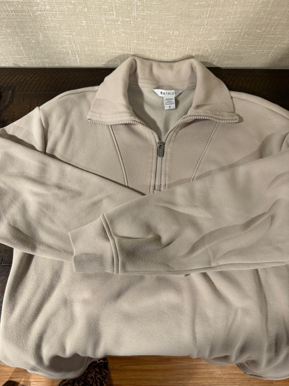 Athleta Quarter-Zip Pullover in Beige - Picture 4 of 5